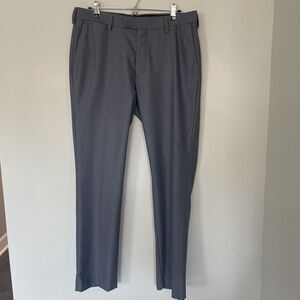 Louis Raphael Dress Pants Mens‎ 34x32 Navy Blue Tailored Flat Front Straight Leg